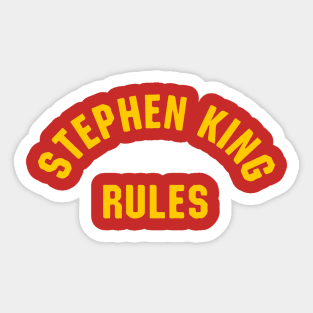 Stephen King Rules T-Shirt Sticker